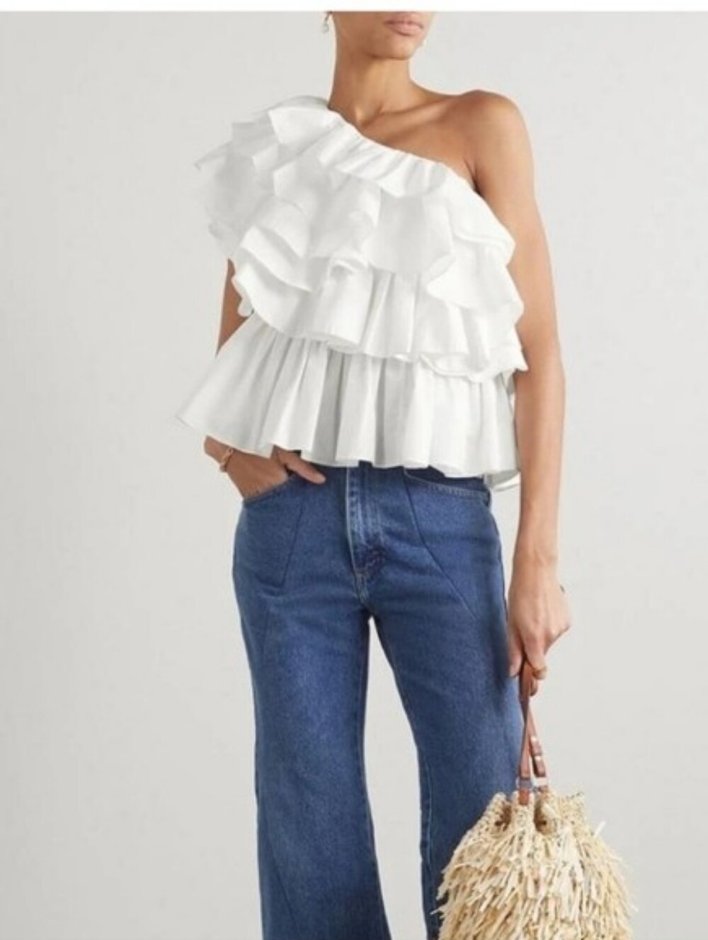 Ulla Johnson Cotton Ruffled Top